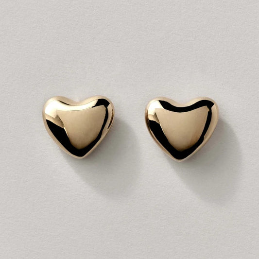GOLD HEART STUDS
