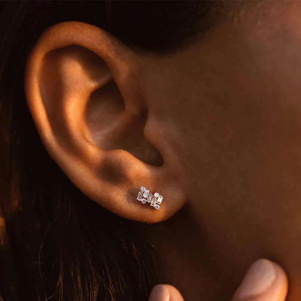 Mixed Shape Stud Earrings