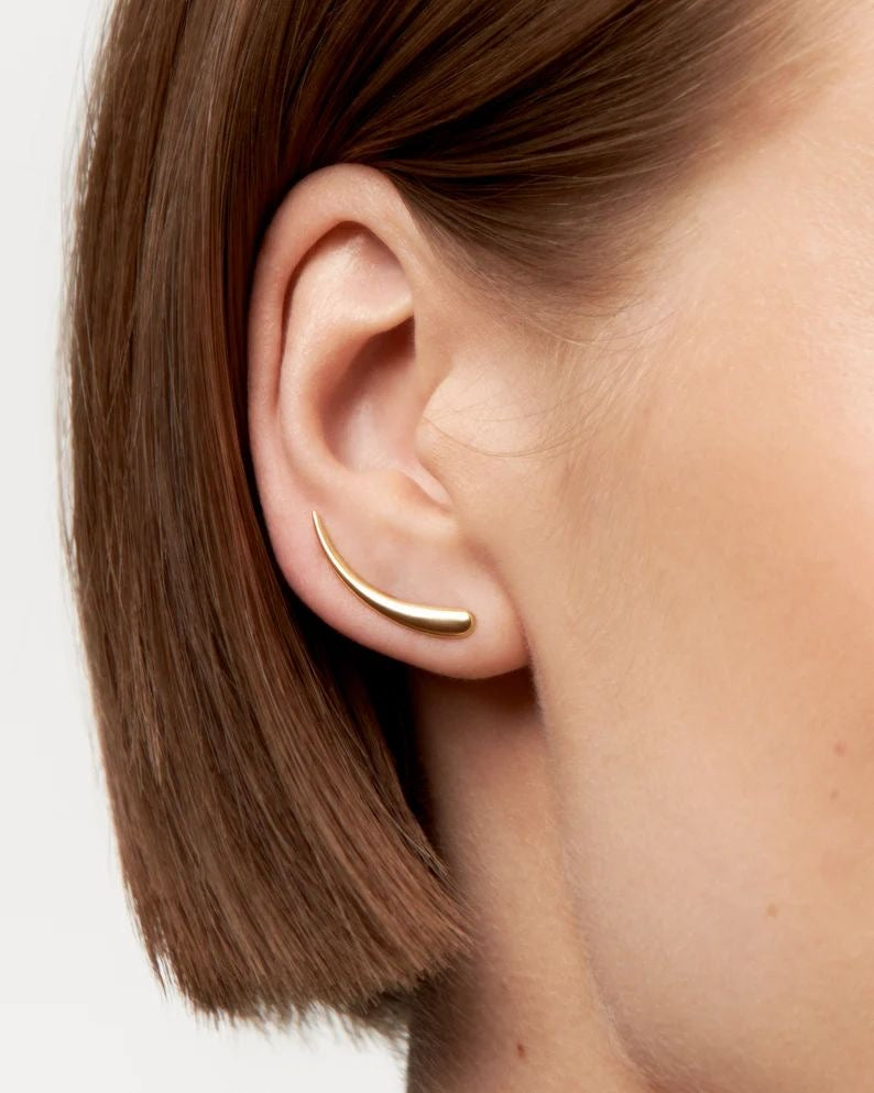 Golden Curve Earring