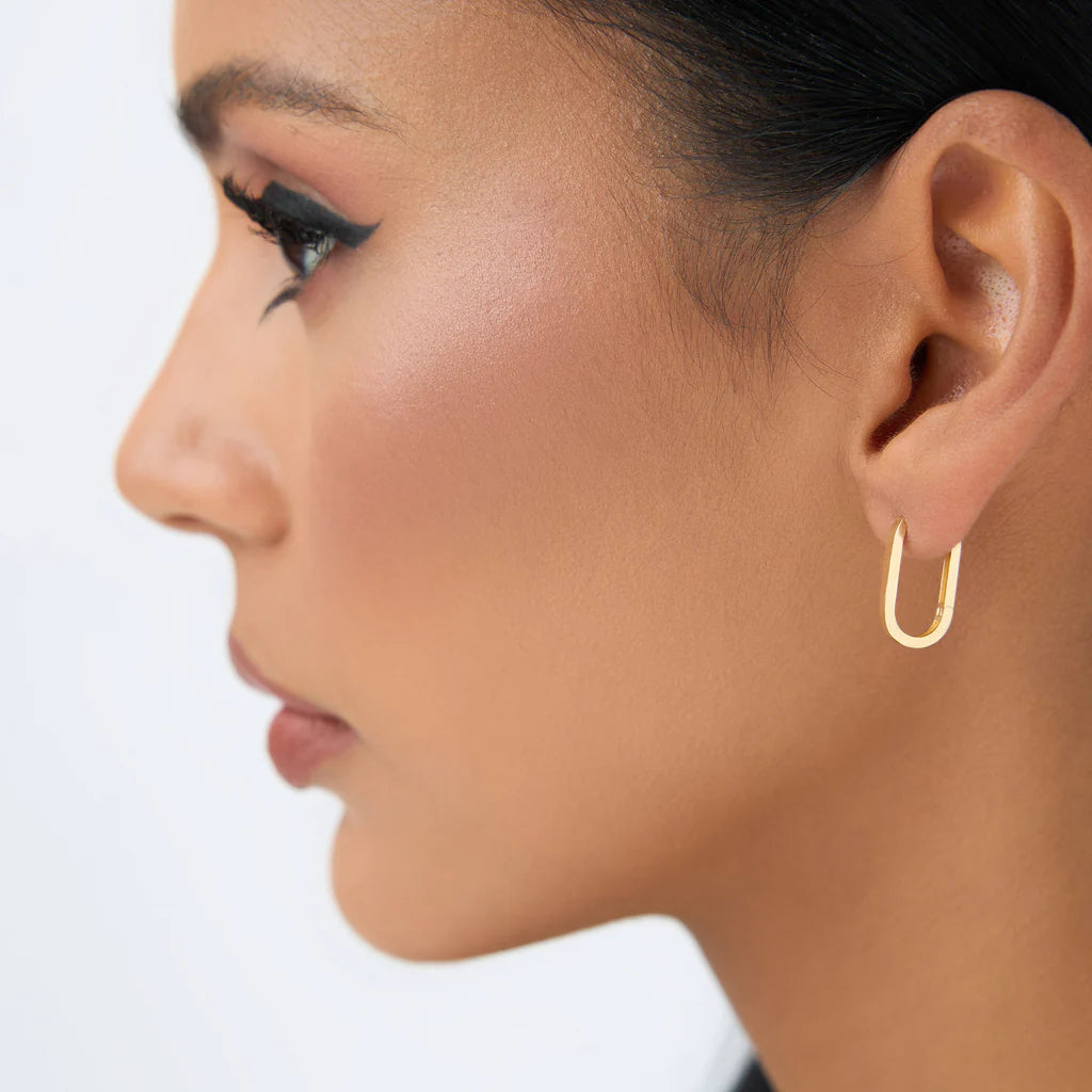 Paperclip Hoop Earrings