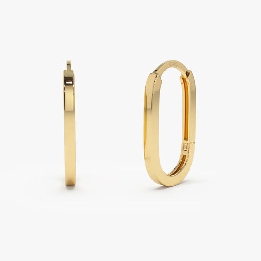 Paperclip Hoop Earrings