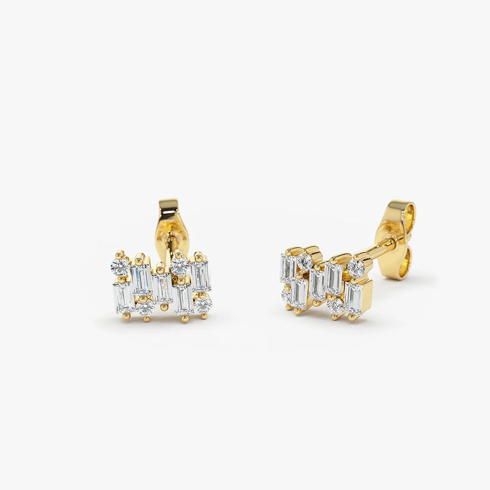 Mixed Shape Stud Earrings